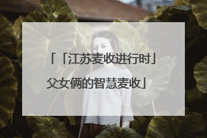 「江苏麦收进行时」父女俩的智慧麦收