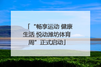 “畅享运动 健康生活 悦动潍坊体育周”正式启动