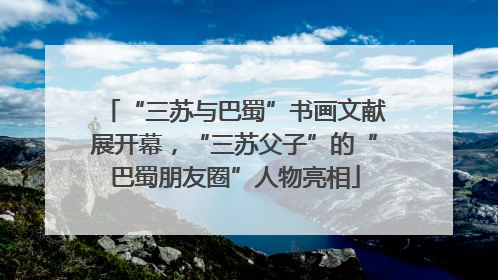 “三苏与巴蜀”书画文献展开幕，“三苏父子”的“巴蜀朋友圈”人物亮相