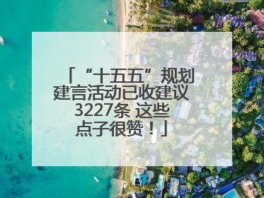 “十五五”规划建言活动已收建议3227条 这些点子很赞！