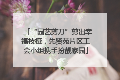 “园艺剪刀”剪出幸福枝桠，先贤苑片区工会小组携手扮靓家园