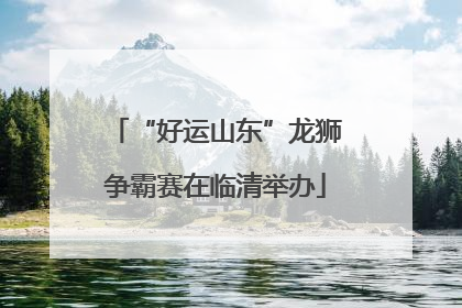 “好运山东”龙狮争霸赛在临清举办