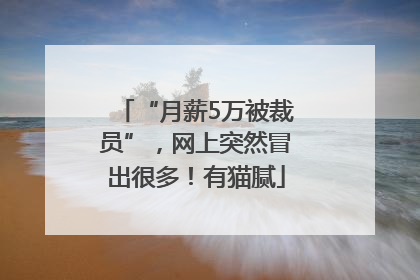“月薪5万被裁员”，网上突然冒出很多！有猫腻
