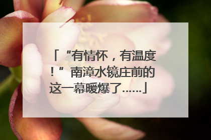 “有情怀，有温度！”南漳水镜庄前的这一幕暖爆了……