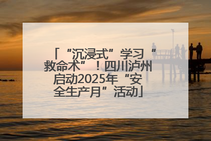 “沉浸式”学习“救命术”！四川泸州启动2025年“安全生产月”活动