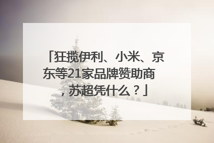 狂揽伊利、小米、京东等21家品牌赞助商，苏超凭什么？