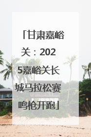 甘肃嘉峪关：2025嘉峪关长城马拉松赛鸣枪开跑