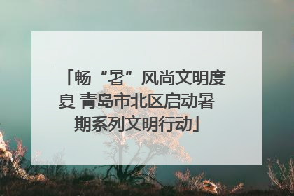 畅“暑”风尚文明度夏 青岛市北区启动暑期系列文明行动