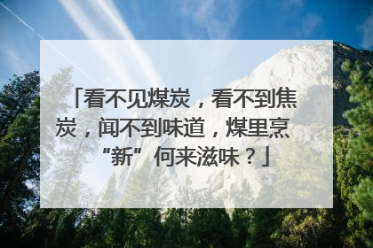 看不见煤炭，看不到焦炭，闻不到味道，煤里烹“新”何来滋味？