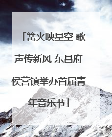 篝火映星空 歌声传新风 东昌府侯营镇举办首届青年音乐节