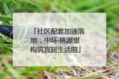 社区配套加速落地，中环·桃源里构筑宜居生活圈