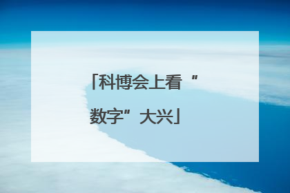 科博会上看“数字”大兴