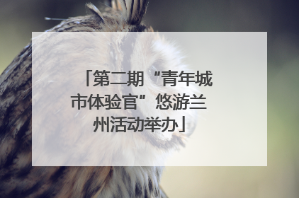 第二期“青年城市体验官”悠游兰州活动举办