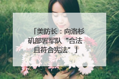 美防长：向洛杉矶部署军队“合法且符合宪法”