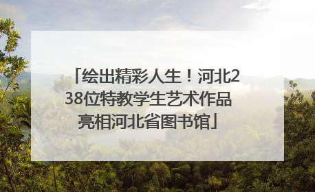 绘出精彩人生！河北238位特教学生艺术作品亮相河北省图书馆