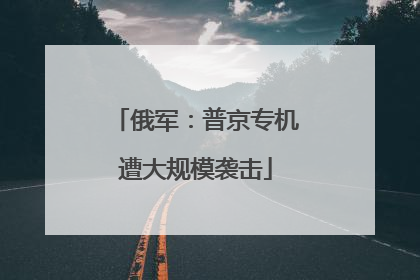 俄军：普京专机遭大规模袭击
