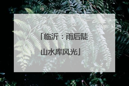 临沂：雨后陡山水库风光