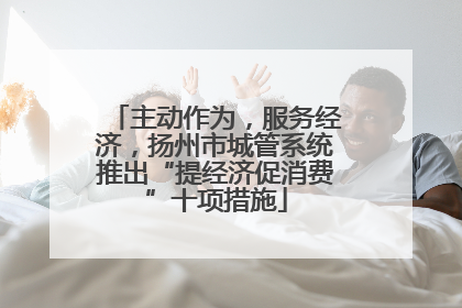 主动作为，服务经济，扬州市城管系统推出“提经济促消费”十项措施