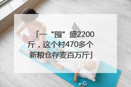 一“囤”盛2200斤，这个村470多个新粮仓存麦百万斤