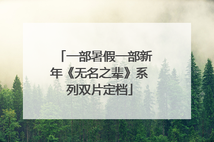 一部暑假一部新年《无名之辈》系列双片定档