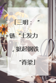 三明：“链“上发力，挺起钢铁“脊梁