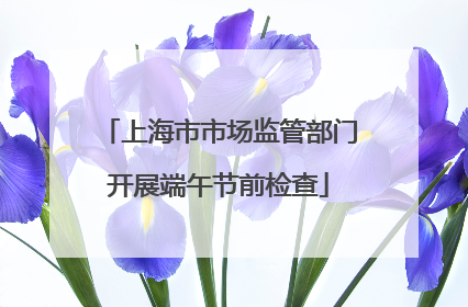 上海市市场监管部门开展端午节前检查