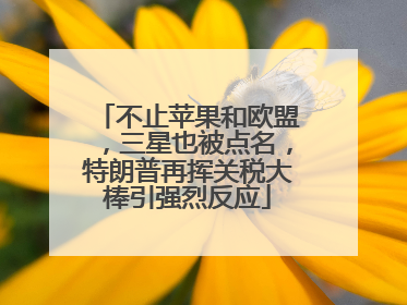 不止苹果和欧盟，三星也被点名，特朗普再挥关税大棒引强烈反应
