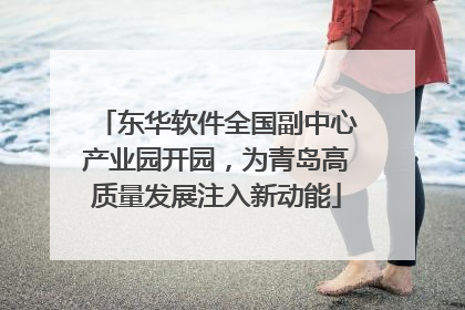 东华软件全国副中心产业园开园，为青岛高质量发展注入新动能