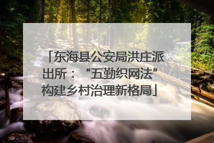 东海县公安局洪庄派出所：“五勤织网法”构建乡村治理新格局