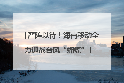 严阵以待！海南移动全力迎战台风“蝴蝶”