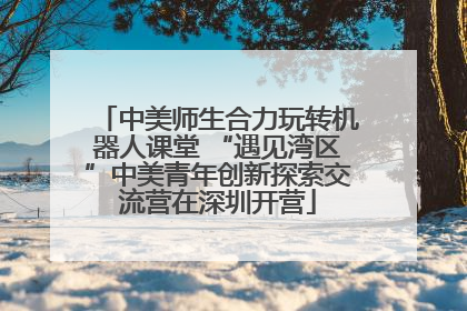 中美师生合力玩转机器人课堂 “遇见湾区”中美青年创新探索交流营在深圳开营