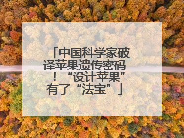 中国科学家破译苹果遗传密码！“设计苹果”有了“法宝”