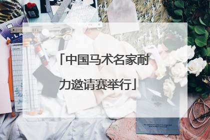 中国马术名家耐力邀请赛举行