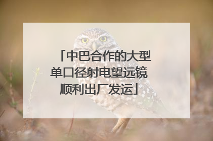 中巴合作的大型单口径射电望远镜顺利出厂发运