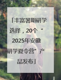 丰富暑期研学选择，20个“2025年安徽研学夏令营”产品发布