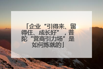 企业“引得来、留得住、成长好”，普陀“营商引力场”是如何炼就的