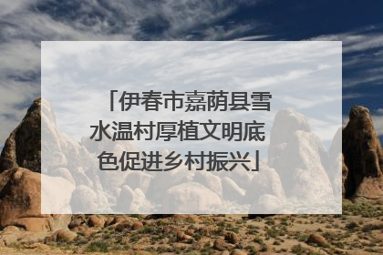 伊春市嘉荫县雪水温村厚植文明底色促进乡村振兴