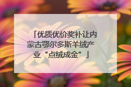 优质优价奖补让内蒙古鄂尔多斯羊绒产业“点绒成金”