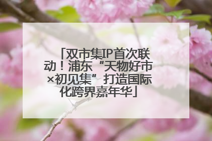 双市集IP首次联动！浦东“天物好市×初见集”打造国际化跨界嘉年华