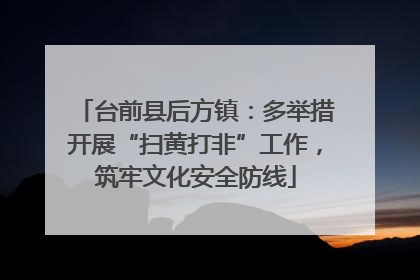 台前县后方镇：多举措开展“扫黄打非”工作，筑牢文化安全防线