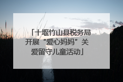 十堰竹山县税务局开展“爱心妈妈”关爱留守儿童活动