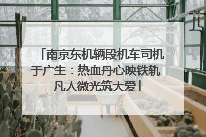 南京东机辆段机车司机于广生：热血丹心映铁轨 凡人微光筑大爱