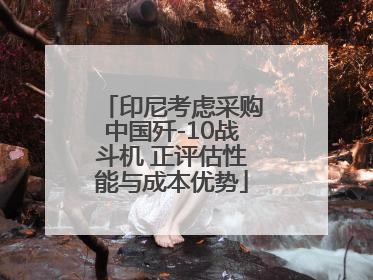 印尼考虑采购中国歼-10战斗机 正评估性能与成本优势