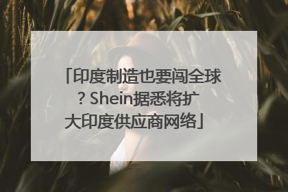 印度制造也要闯全球？Shein据悉将扩大印度供应商网络