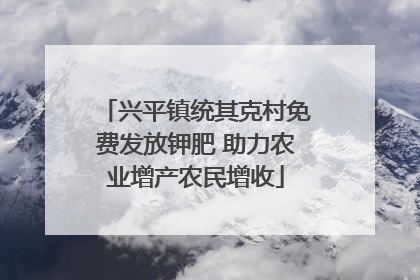 兴平镇统其克村免费发放钾肥 助力农业增产农民增收