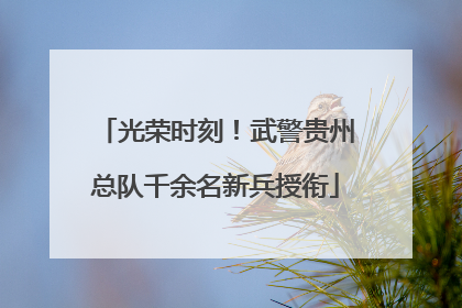 光荣时刻！武警贵州总队千余名新兵授衔