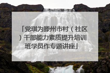 党琪为滕州市村（社区）干部能力素质提升培训班学员作专题讲座