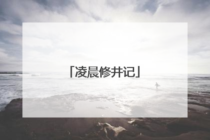 凌晨修井记