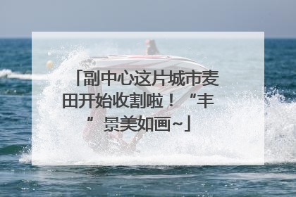 副中心这片城市麦田开始收割啦！“丰”景美如画~