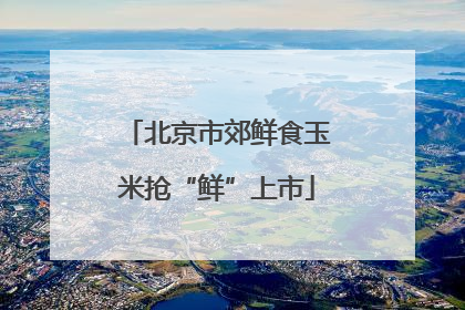 北京市郊鲜食玉米抢“鲜”上市